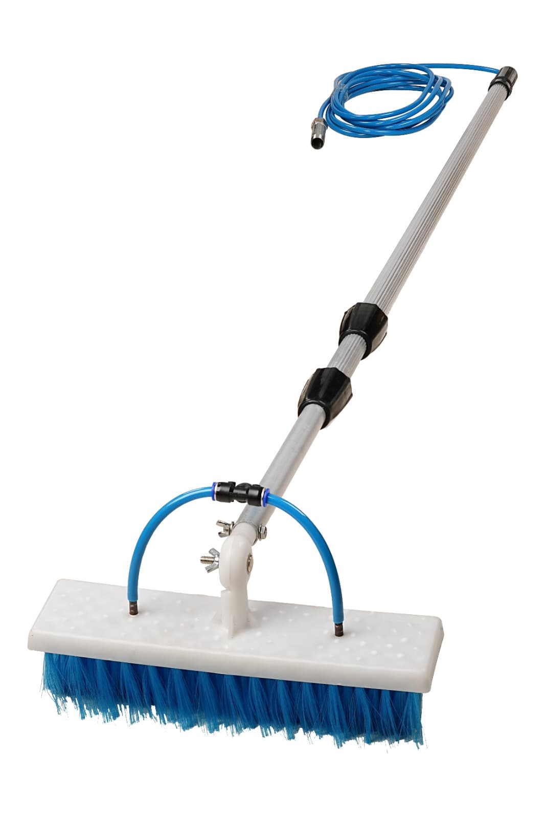 30x08 CM Solar Panel Cleaning Kit with Adjustable Telescopic Extension Pole, Nylon Brush & Water Fed PU Pipe
